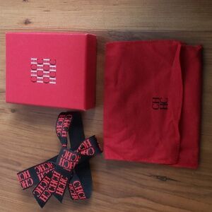 Carolina Herrera Small Gift Box w/Ribbon, Fabric Pouch and Tissue Paper